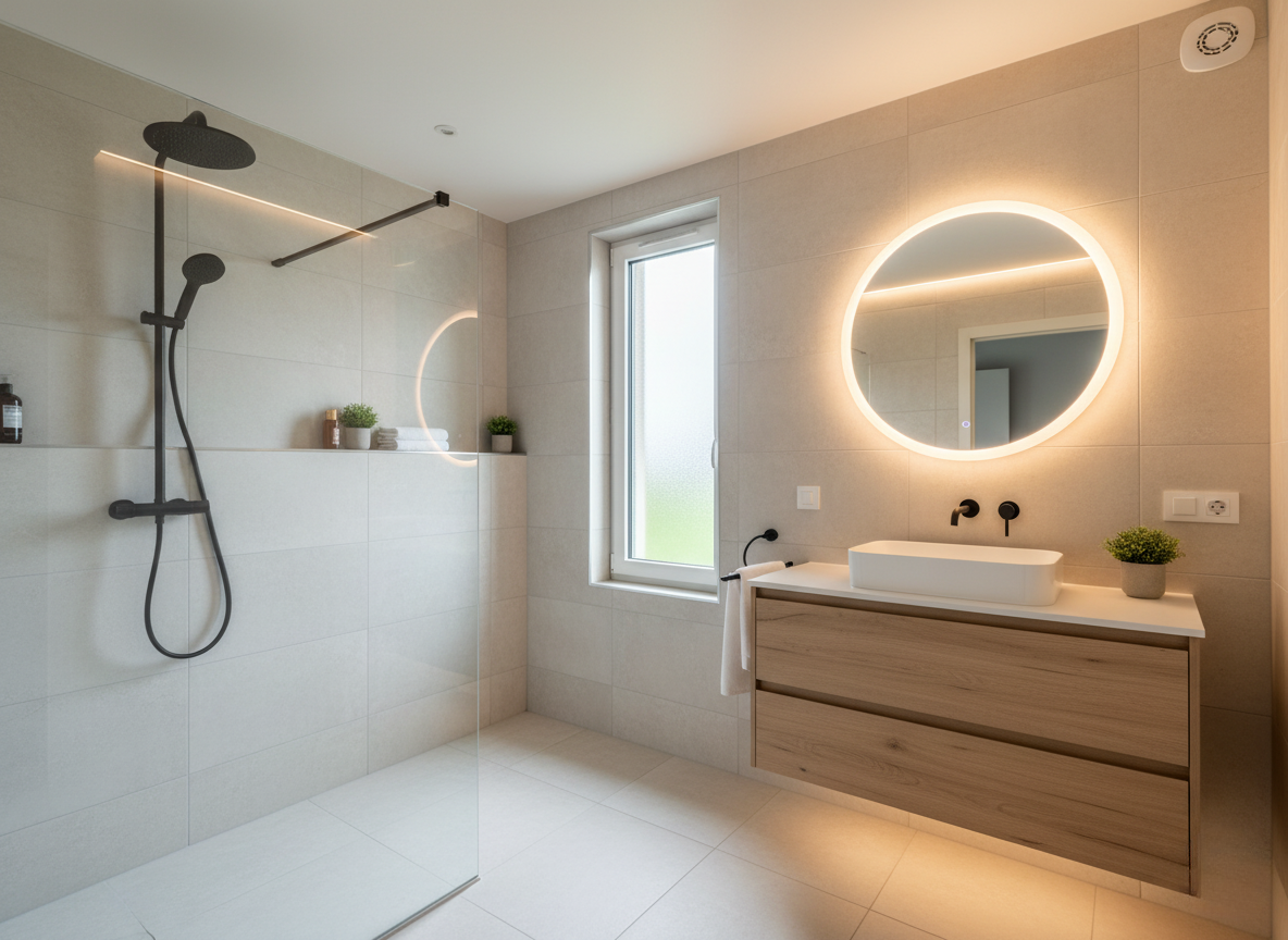 Rénovation de salle de bain moderne à Montbéliard par un artisan local